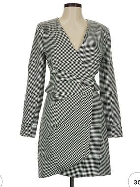 Jason Wu Black and White Houndstooth Wrap Dress *NEW* Small🖤🤍